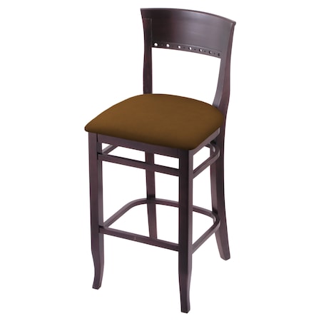 Holland Bar Stool Co 25" Counter Stool, Dark Cherry Finish, Canter Thatch Seat 316025DC001